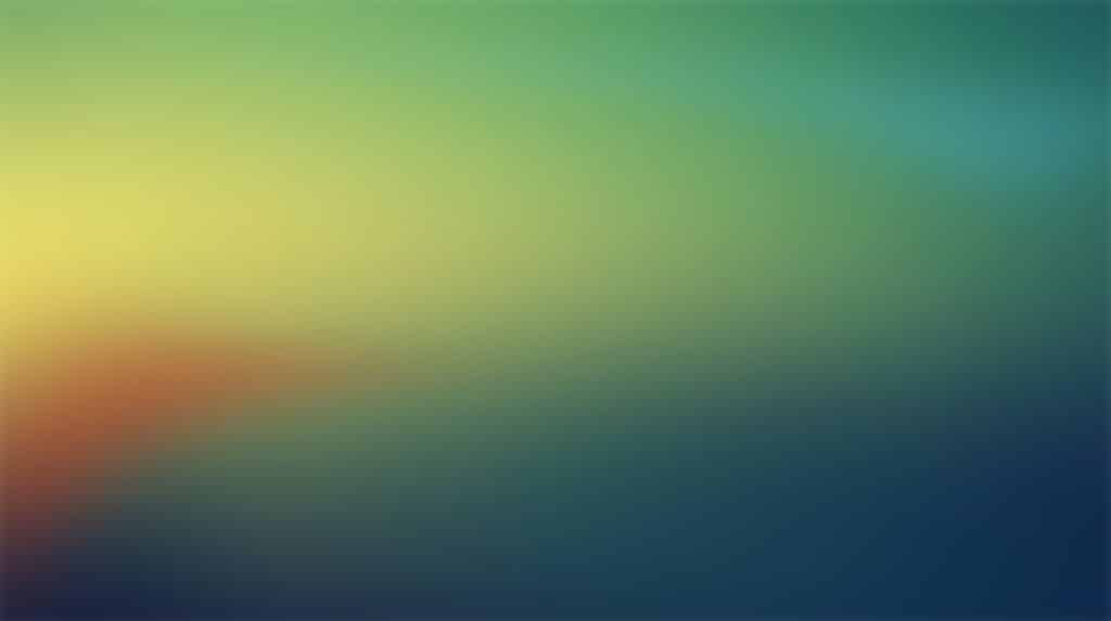 Soft blurred gradient background transitioning from warm yellow on the left through green to deep blue on the right, abstract and calm.