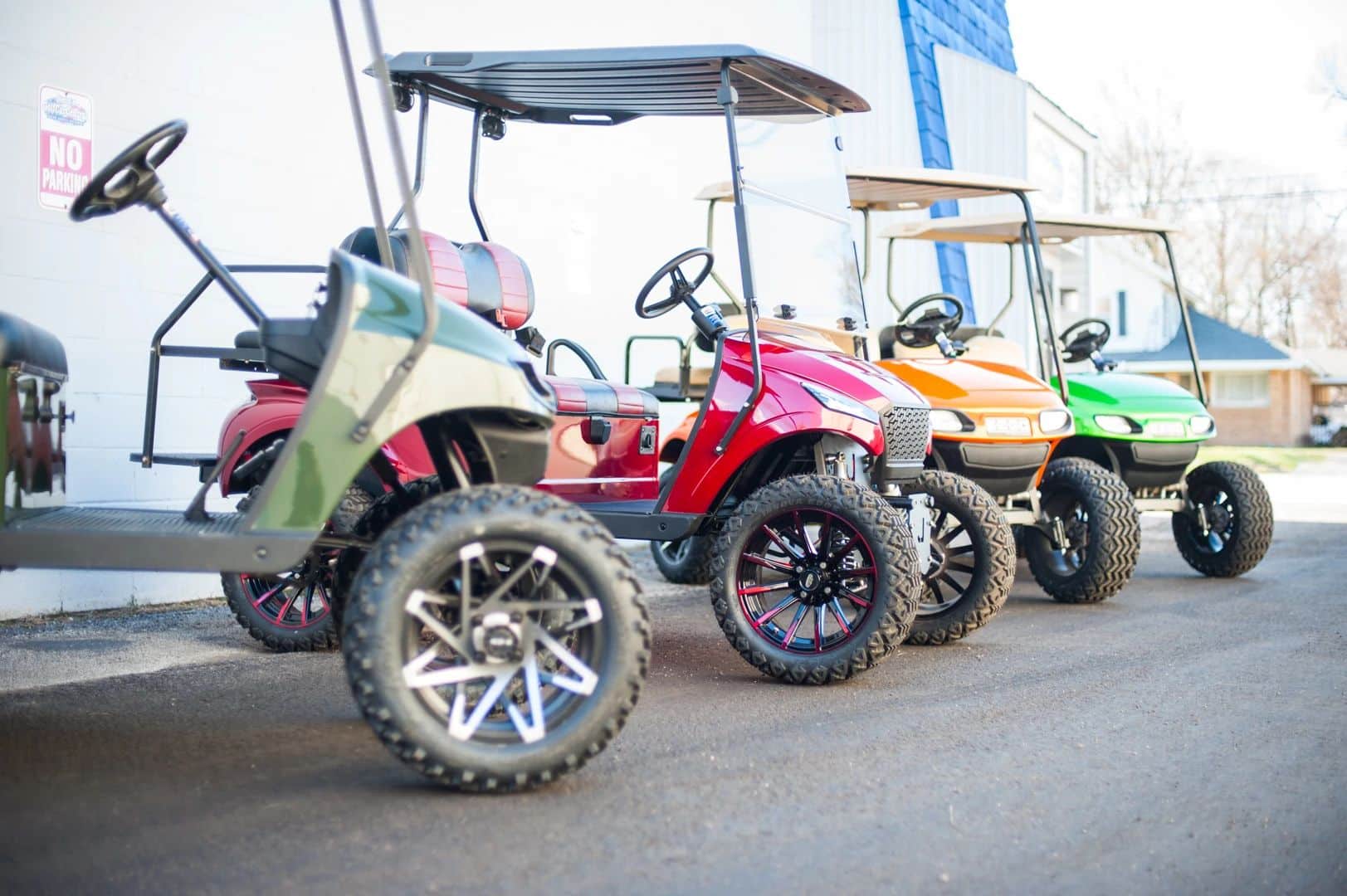 Custom golf carts built at Glenn's Golf Car Central in Northeast Ohio
